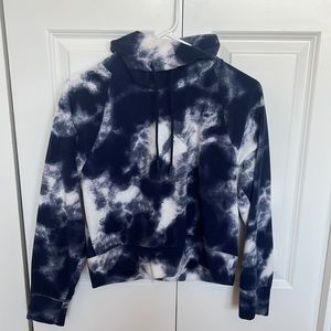 Blue and white tie dye jacket S
